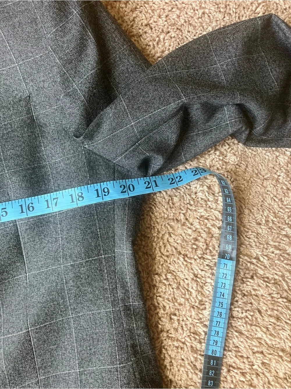 Banana Republic Gray Windowpane Italian Wool Suit